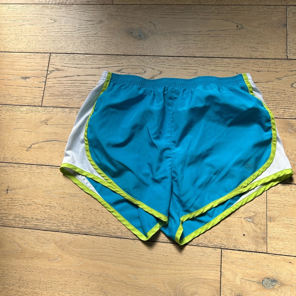 Be Inspired Teal and White Sports Shorts